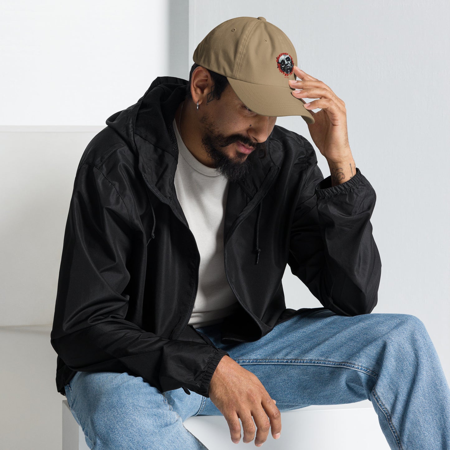 Dad hat with Forbidden Acres Logo on front