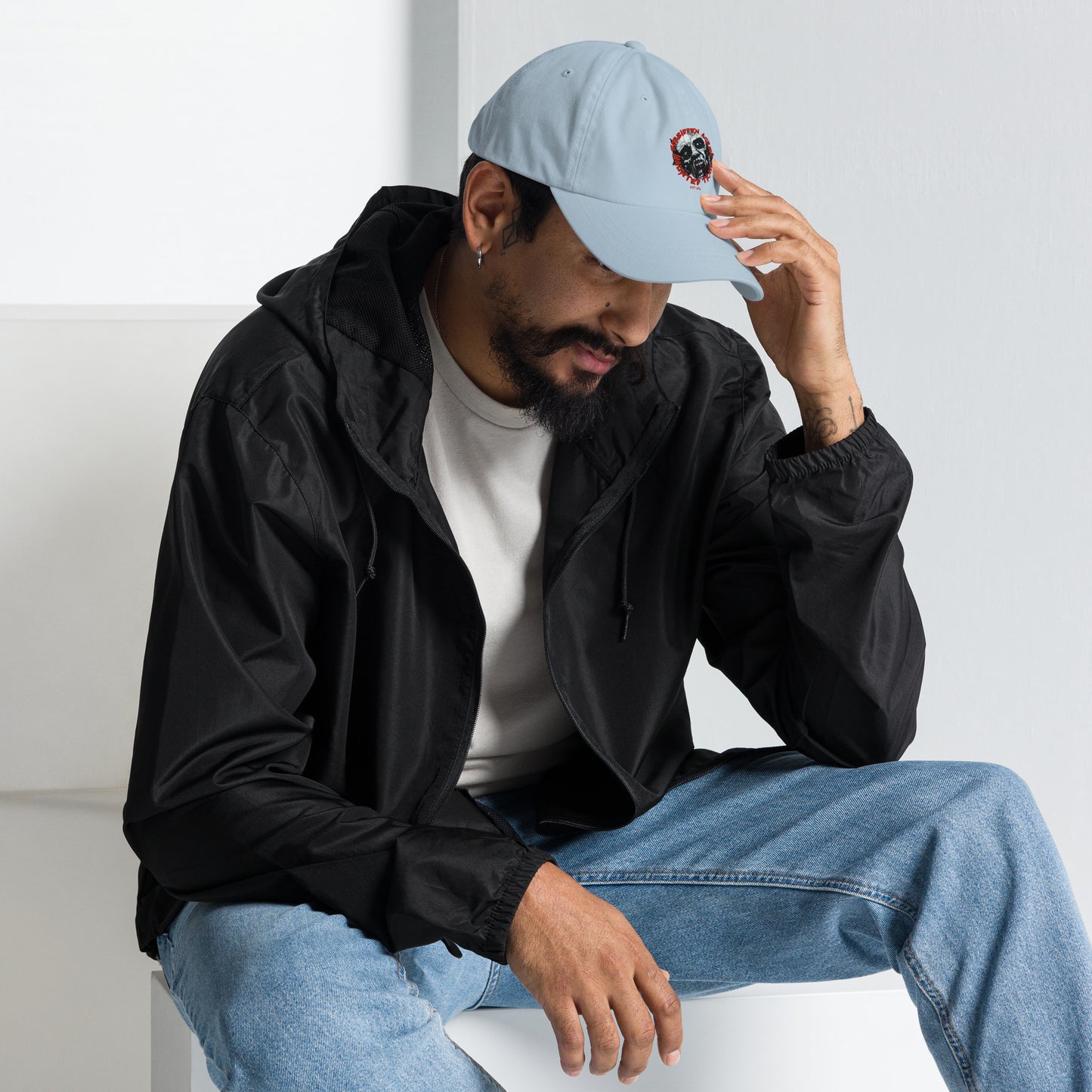 Dad hat with Forbidden Acres Logo on front
