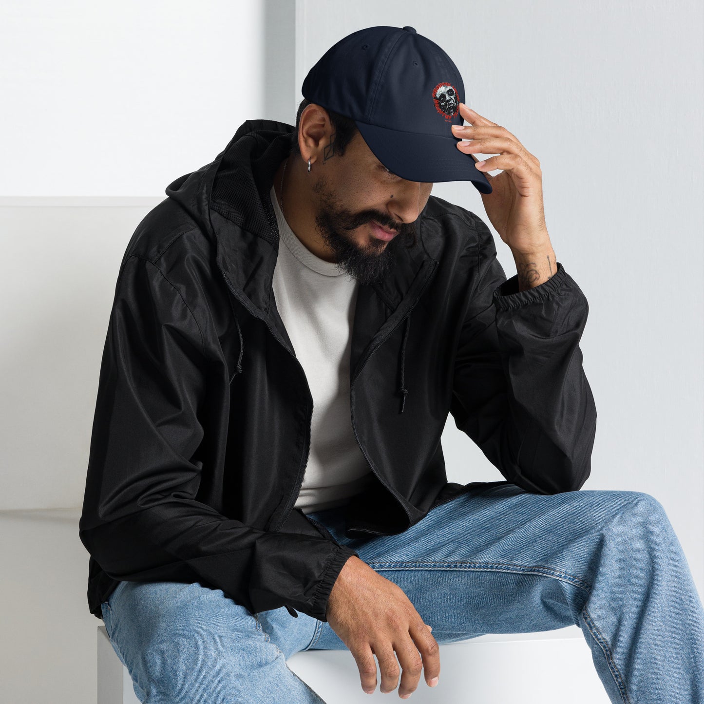 Dad hat with Forbidden Acres Logo on front