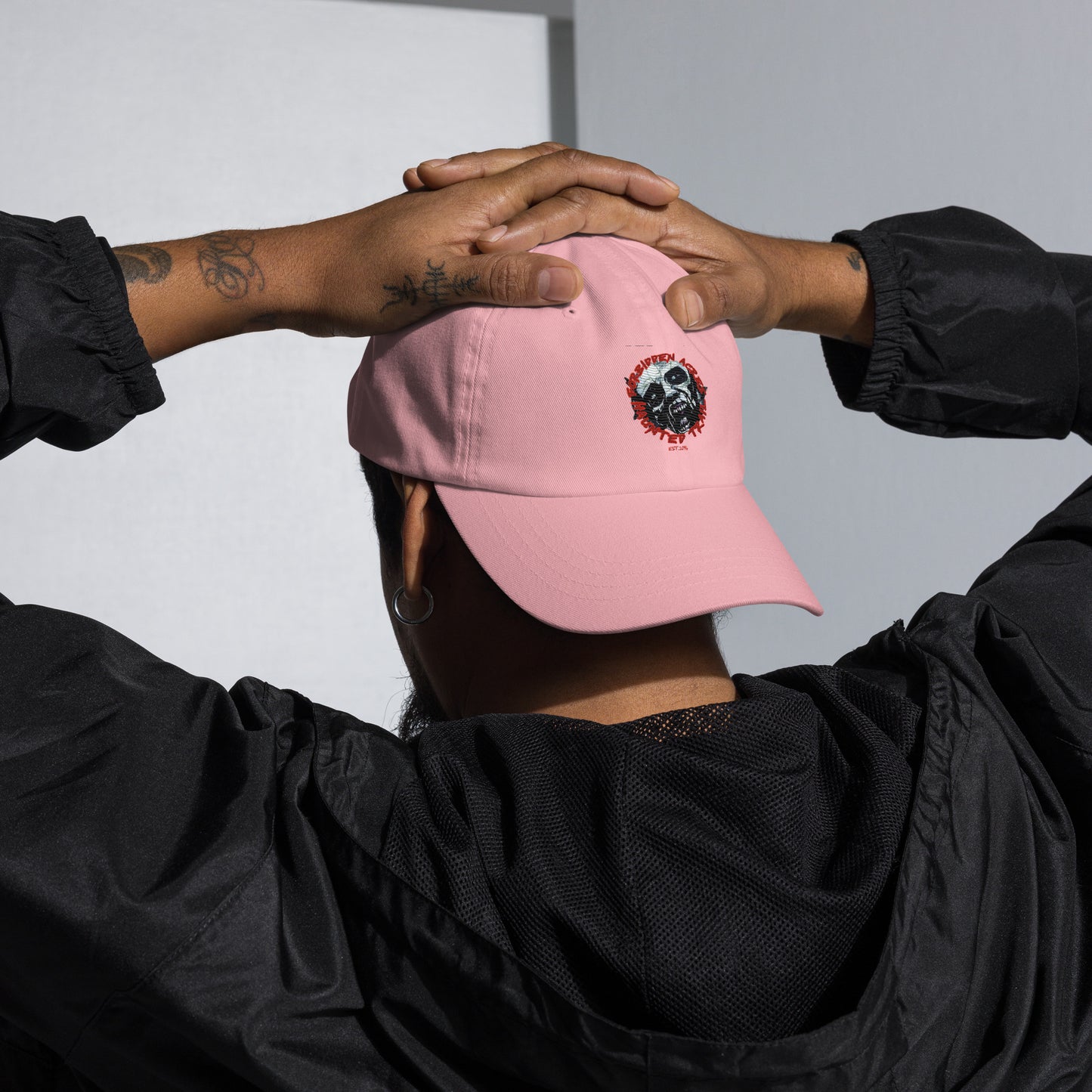 Dad hat with Forbidden Acres Logo on front