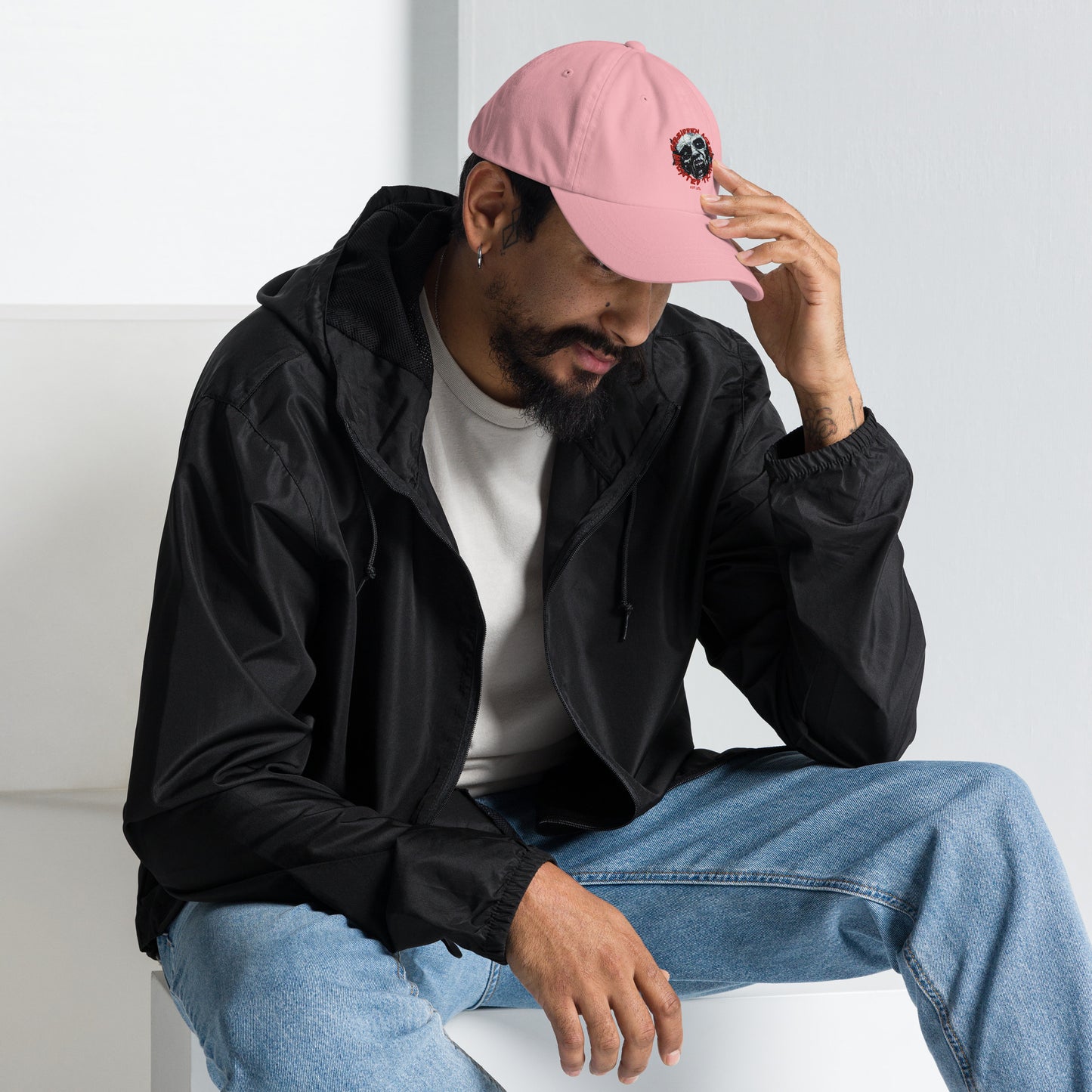 Dad hat with Forbidden Acres Logo on front