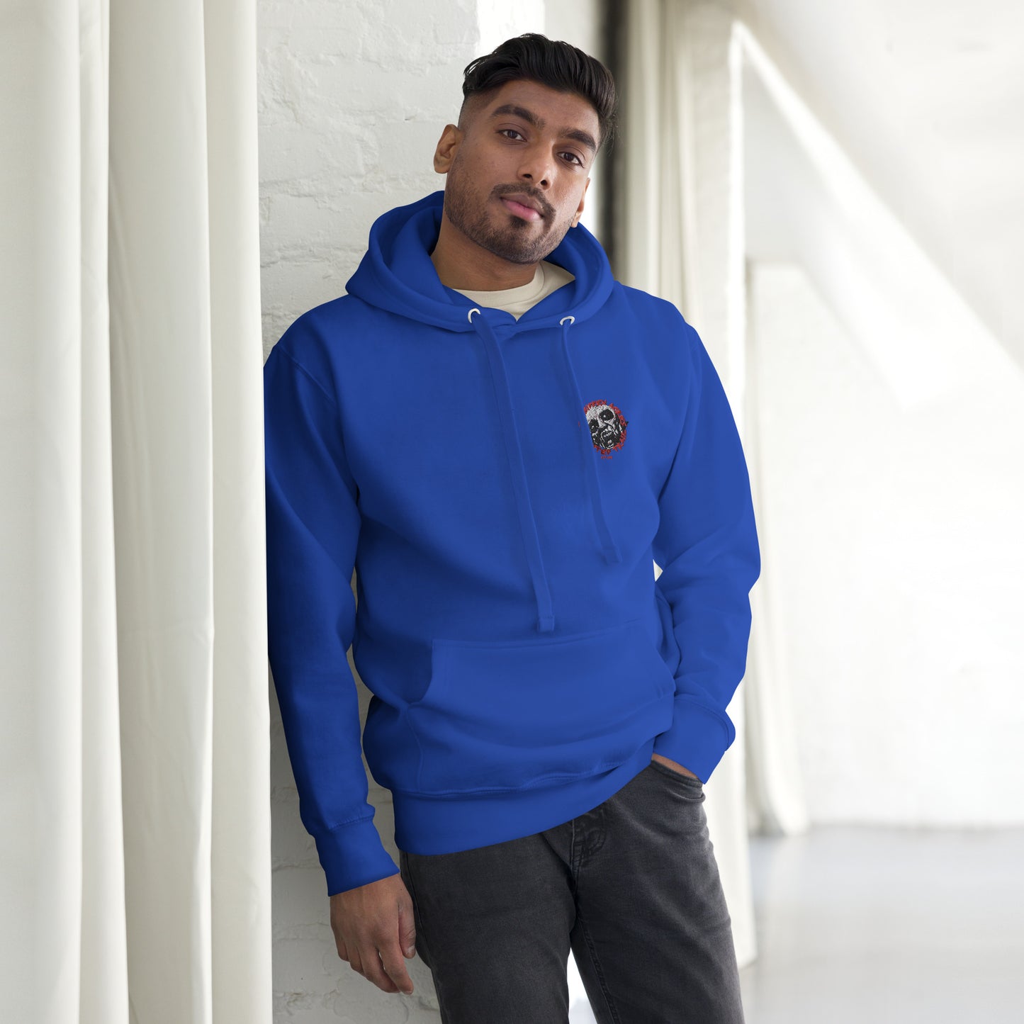 Unisex Hoodie with Forbidden Acres Logo on front chest and "i survived Forbidden Acres" clown on back