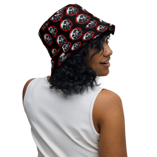 Reversible bucket hat with Forbidden Acres Logo