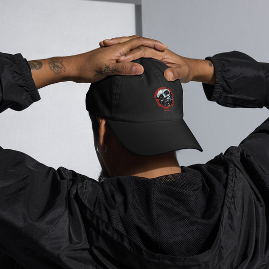 Dad hat with Forbidden Acres Logo on front