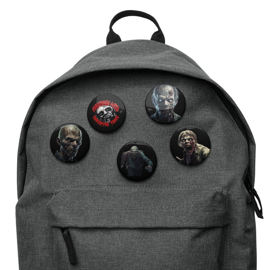 Set of pin buttons forbidden acres zombies