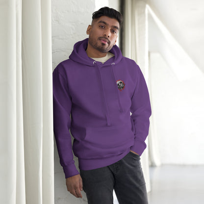 Unisex Hoodie with Forbidden Acres Logo on front chest and "i survived Forbidden Acres" clown on back
