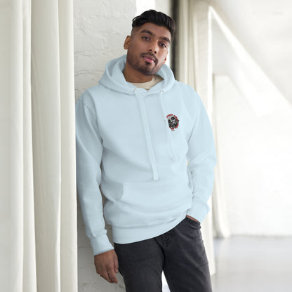 Unisex Hoodie with Forbidden Acres Logo on front chest and "i survived Forbidden Acres" clown on back